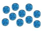 Set van 10 ronde waterpasjes (32x7 mm, blauw), Nieuw, Ophalen of Verzenden