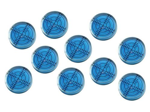 Set van 10 ronde waterpasjes (32x7 mm, blauw), Doe-het-zelf en Verbouw, Gereedschap | Handgereedschap, Nieuw, Ophalen of Verzenden