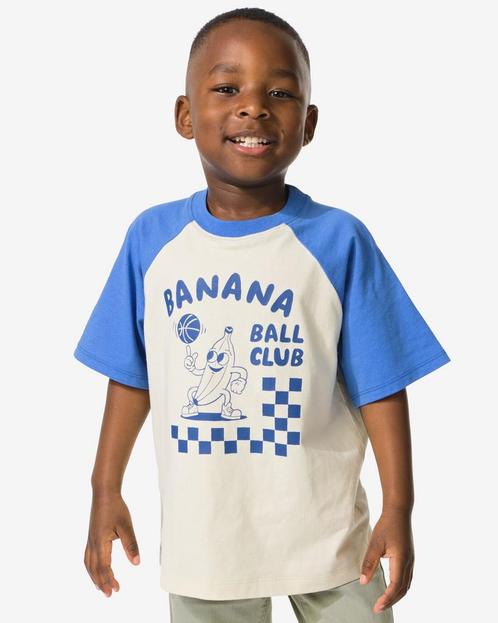 HEMA Kinder T-shirt geblokt blauw van €8.99 voor €6.29 sale, Kinderen en Baby's, Kinderkleding | Overige, Nieuw, Verzenden