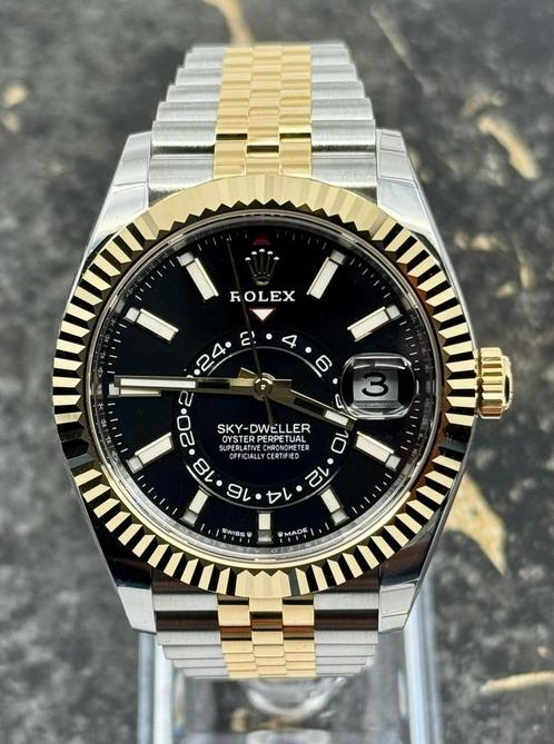 Rolex Sky-Dweller Black Dial - Jubilee - 336933 - New 2025, Sieraden, Tassen en Uiterlijk, Horloges | Heren, Goud, Nieuw, Goud