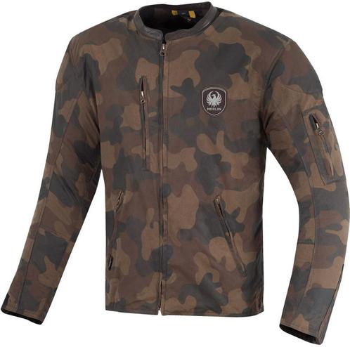Merlin Covert Camo Bruin Wax Motorjas, Motoren, Kleding | Motorkleding, Heren, Nieuw met kaartje, Jas | textiel, Verzenden