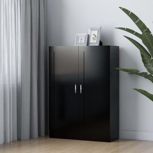vidaXL Boekenkast 82,5x30,5x115 cm spaanplaat zwart, Huis en Inrichting, Kasten | Boekenkasten, 25 tot 50 cm, Nieuw, Overige houtsoorten