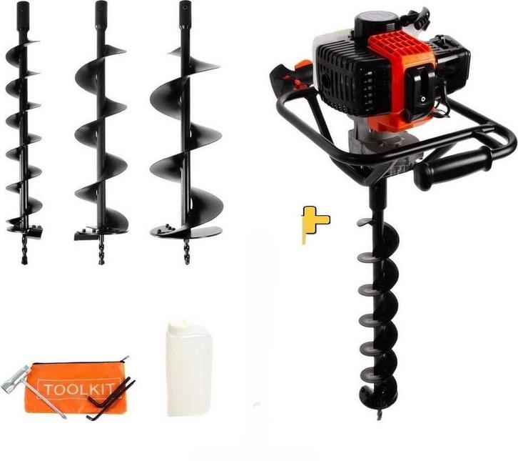 Borg benzine Grondboor GB 1900 - 52 cc -, Tuin en Terras, Hand-tuingereedschap, Nieuw, Ophalen of Verzenden