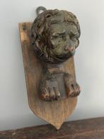 sculptuur, Leeuw - 24 cm - Hout - 1650