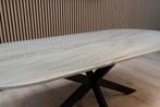 Plat Ovale Tafel van Mediterraneo Kwartsiet  220x100, Ophalen, Overige materialen, Nieuw, Vijf personen of meer