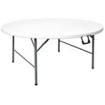 Ronde inklapbare tafel wit 153 cm | 74(h) x 153(Ø)cm Bolero, Verzenden, Nieuw in verpakking