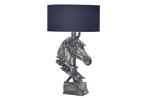 Handgemaakte tafellamp CABALLO 60cm zilverzwart metalen, Ophalen of Verzenden, Nieuw