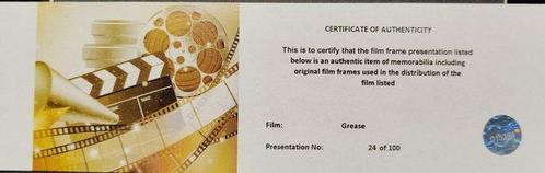 Grease Filmcel Edizione Limitata Filmcel Aantal items: 1, Verzamelen, Film en Tv