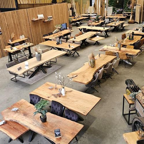 Massieve eettafel| Boomstamtafels | De échte uit een stuk, Huis en Inrichting, Tafels | Eettafels, Nieuw, Eikenhout, Grenenhout