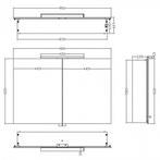 Spiegelkast Met Led Verlichting 90X60 Aluminium, Ophalen of Verzenden, Nieuw