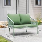 TRUUSK Tuinbank Met Kussens 2-Zits Rattan Bank Lounge Bank B, Verzenden, Nieuw