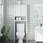 vidaXL Toiletmeubel BERG 60x27x164,5 cm massief hout wit, Huis en Inrichting, Verzenden, Nieuw, 150 tot 200 cm