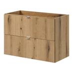 Wastafelonderkast Newport met 2 lades 80x60x40 cm eikenkleur, Verzenden, Nieuw