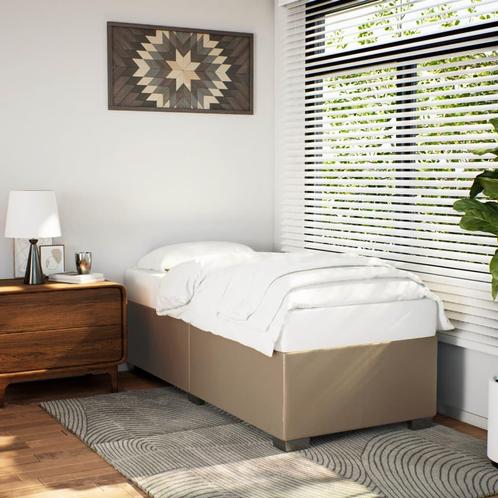 vidaXL Bedframe kunstleer cappuccinokleurig 80x200 cm, Huis en Inrichting, Slaapkamer | Bedden, 80 cm, 200 cm, Bruin, Eenpersoons