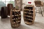 Authentiek wijnrek BODEGA 80cm naturel grenen wijnvat Shabby, Ophalen of Verzenden, Nieuw