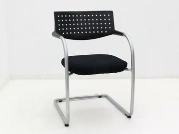 Vergaderstoel Vitra Visavis 1 -  zwart - kunststof rug - beschikbaar voor biedingen