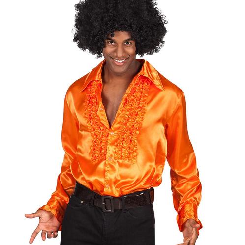 Ruffle Blouse Heren Oranje, Kleding | Heren, Carnavalskleding en Feestkleding, Nieuw, Verzenden