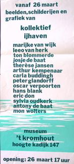 vintage poster over samenkomst kollektief ijhaven (Posters), Verzamelen, Verzenden, Nieuw, Overige onderwerpen, Met lijst