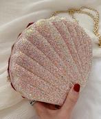 Roze Glitter Schelp Tasje Zeemeermin Tas Mermaid Glitter Roz, Ophalen of Verzenden, Nieuw, Schoudertasje