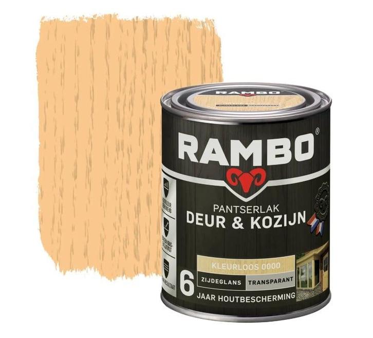 Rambo Pantserlak Deur en Kozijn Kleurloos 1.5L, Doe-het-zelf en Verbouw, Verf, Beits en Lak, Lak, Nieuw, Minder dan 5 liter, Verzenden