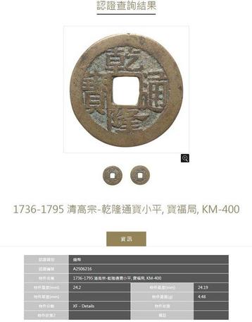 China, Qing-dynastie Qianlong (1736-1795). KM-400 (cash beschikbaar voor biedingen