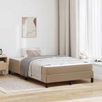 vidaXL Bedframe met matras Cappuccino 120 x 190 cm Stof, Verzenden, Nieuw, Bruin, Stof