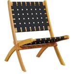 Set van 2 Opvouwbare Tuinstoelen – Acaciahout en Olefin Stof, Verzenden, Nieuw