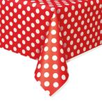 Rood Tafelkleed Witte Stippen 2,74m, Verzenden, Nieuw