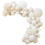 Wit Beige Ballonnenboog Waaiers DIY Set, Verzenden, Nieuw