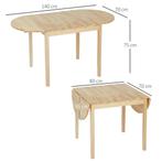 TRUUSK Opvouwbare Houten Eettafel - Drop-Leaf Design - Gesch, Huis en Inrichting, Tafels | Eettafels, Verzenden, Nieuw