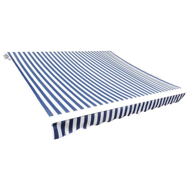 vidaXL Luifeldoek 6x3 m canvas blauw en wit, Tuin en Terras, Zonneschermen, Nieuw, Verzenden