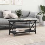 vidaXL Salontafel Zwart eiken 80 x 45 x 45.5 cm Bewerkt hout, Huis en Inrichting, Tafels | Salontafels, Verzenden, Nieuw, 50 tot 100 cm