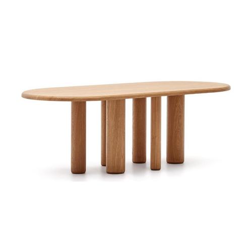 *WOONWINKEL* Kave Home Mailen Design Eettafel Ovaal Naturel, Huis en Inrichting, Tafels | Eettafels, Nieuw, Verzenden