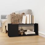 vidaXL Tv-meubel 80x24x32 cm bewerkt hout zwart, Huis en Inrichting, Verzenden, Nieuw, 50 tot 100 cm, Minder dan 25 cm