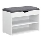Schoenenkast Gentofte 46x60x30 cm wit en grijs, Huis en Inrichting, Kasten | Schoenenkasten, Verzenden, Nieuw