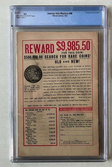 Journey Into Mystery #88 - CGC 4.5 - 1st full appearance of, Boeken, Strips | Comics