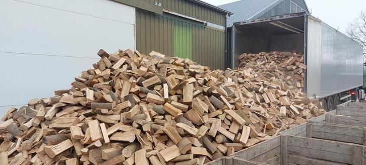 Mooi droog Eiken haardhout., Tuin en Terras, Haardhout, Blokken, 6 m³ of meer