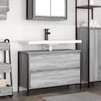 vidaXL Badkamerkast met lades 90x34,5x60 cm grijs sonoma, Verzenden, Nieuw