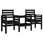 Tuinbank met Tafel - Grenenhout Zwart | 60% Korting | OP..., Tuin en Terras, Tuinbanken, Ophalen of Verzenden, Nieuw, Hout