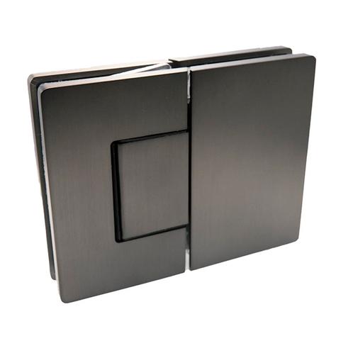 Porto Premium glas/glas 180° scharnier - GunMetal, Doe-het-zelf en Verbouw, Hang- en Sluitwerk, Nieuw, Ophalen of Verzenden