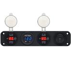 ProRide 12V USB Autolader 4 Poorten - 5V/2.4A - Voltmeter en, Verzenden, Nieuw