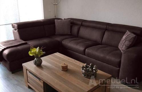 Hoekbank Harderwijk - hoekbanken - Bruin, Huis en Inrichting, Banken | Sofa's en Chaises Longues, Nieuw, Stof