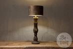Tafellamp Nancy - Inclusief Bruine Kap - D20 x H64 cm, Huis en Inrichting, Lampen | Tafellampen, Nieuw, Verzenden