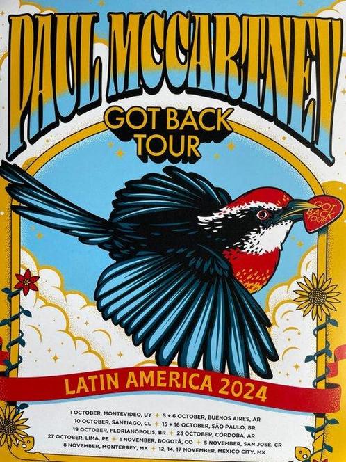 others - Paul MCCARTNEY official poster got back tour 2024, Cd's en Dvd's, Vinyl Singles