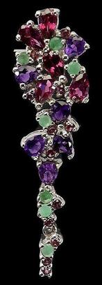 Zonder Minimumprijs - Oorbellen Zilver Rhodoliet - Amethist,, Sieraden, Tassen en Uiterlijk, Oorbellen, Nieuw
