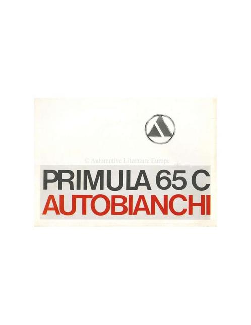 1970 AUTOBIANCHI PRIMULA 65 C BROCHURE NEDERLANDS, Boeken, Auto's | Folders en Tijdschriften