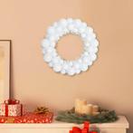 vidaXL Kerstbal Kransen 2 pcs Wit 33 x 33 x 7 cm Polystyreen, Verzenden, Nieuw