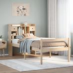 vidaXL Bed met boekenkast zonder matras massief grenenhout, Huis en Inrichting, Slaapkamer | Bedden, 100 cm, Eenpersoons, Bruin