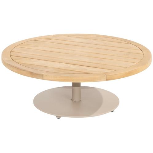 Volta teak salontafel centrale poot latte 80 cm. Ø (H 30) 4, Tuin en Terras, Tuintafels, Nieuw, Ophalen of Verzenden