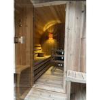 Buitensauna Barrelsauna | TR270 Halfglas | 6 pers | Showroom, Ophalen of Verzenden, Nieuw, Fins of Traditioneel, Complete sauna
